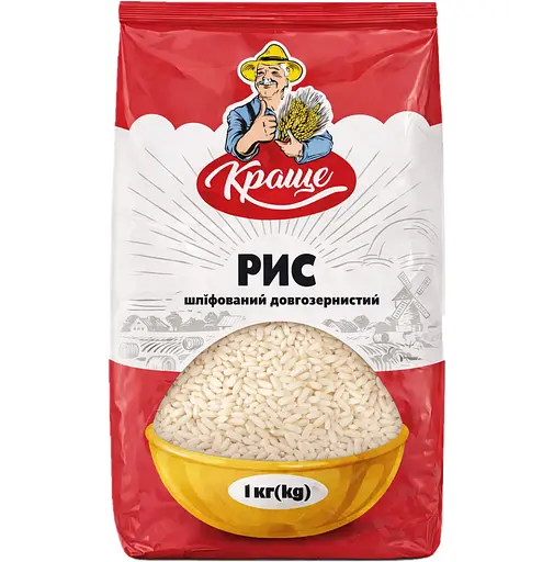 Рис шлифованный длиннозернистый Краще 1 кг - фото 1