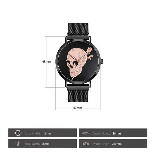 Женские наручные часы Skmei 9173 (Черный) - фото 6