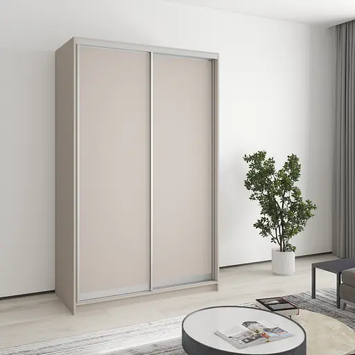 Шкаф-купе двухдверный MebelStar Стандарт AL 2ДСП 130x60x210 см Кашемир (MBS-2327)