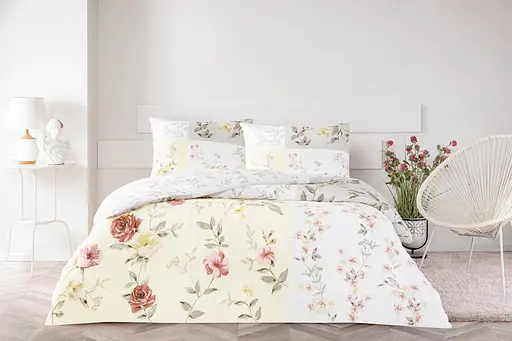 Постільна білизна Sandra Ekru Ранфорс Tac pbe0051581 - фото 1