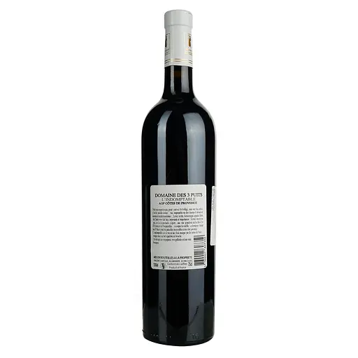 Вино Domaine des Trois Puits Rouge Cuvee l'Indomptable 2016 AOP Cotes de Provence, красное, сухое, 0.75 л - фото 4