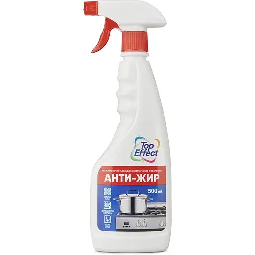 Знежирюючий засіб Top Effect Анти-жир для миття різних поверхонь, спрей, 500 мл