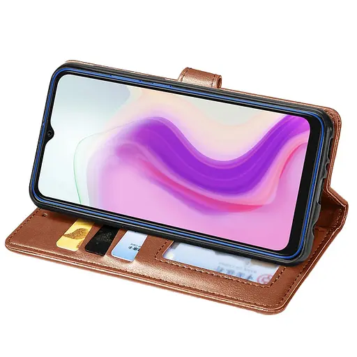 Кожаный чехол-книжка Getman Gallant PU для Umidigi A7s Коричневый - фото 2