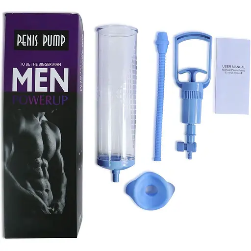 Вакуумный насос с ручным насосом Men Powerup Blue - фото 3