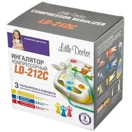Ингалятор (небулайзер) Little Doctor LD-212C для детей компрессорный желтый - фото 4