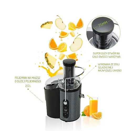 Соковижималка Adler AD 4125 1000 Вт система Anti-drip контейнер 2.5 л - фото 5