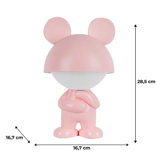 Світильник-нічник Kite LED з акумулятором Dreamy Mouse рожевий (K25-315-2-2) - фото 5