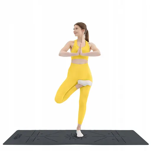 Коврик (мат) спортивный 4FIZJO PU 183 x 68 x 0.4 см для йоги и фитнеса 4FJ0587 Black (P-5907739319531) - фото 10