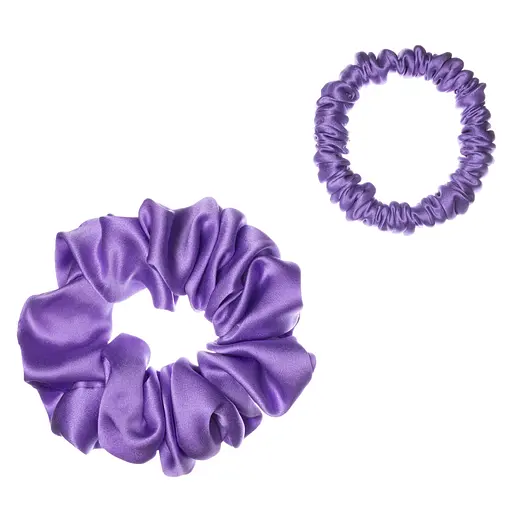 Набір із 2 шовкових резинок для волосся Чумацький Шлях S+L - два режими фіксації лавандовий (1243-02) - фото 1