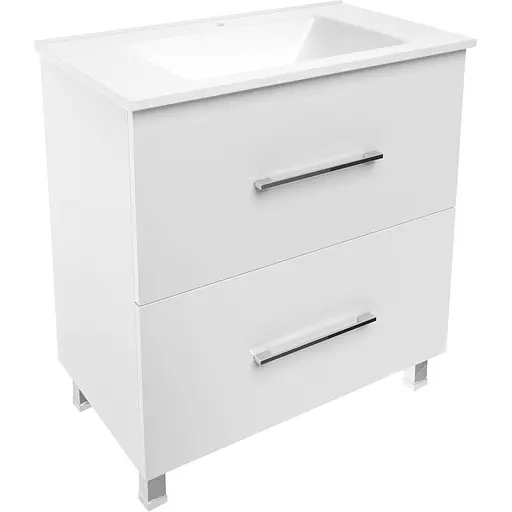 Тумба з умивальником напольна Volle Nemo 80 см 15-17-81N Білий - фото 1