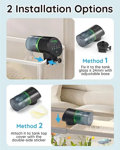 Автоматична годівниця для риб Papettly для акваріума — Автоматична годівниця для риби з батарейним живленням із кришкою - фото 3