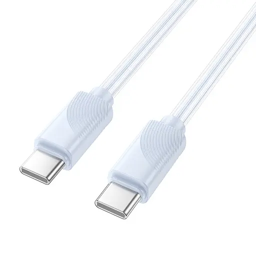 Дата кабель Hoco X114 Energy Type-C to Type-C 60W (1m) Blue - фото 2