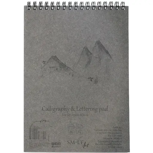 Альбом для каллиграфии и леттеринга в папке SM-LT Art Authentic А4 100 г/м2 50 листов белая бумага   - фото 1