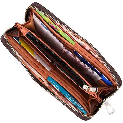 Кожаный мужской кошелек Grande Pelle 19.5х10х2.2 см acs0026946 - фото 5