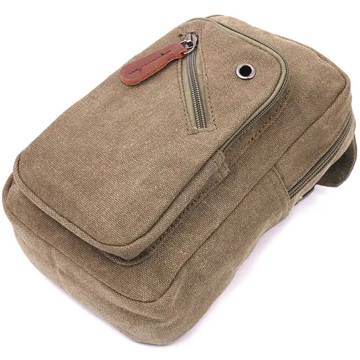 Современная сумка мужская через плечо из плотного текстиля Vintage 15х22х6 см sum0021426 - фото 3