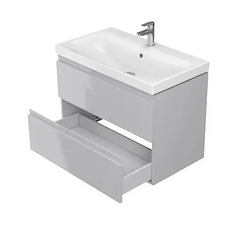 Тумба для ванной комнаты Cersanit CET В15 с умывальником Moduo 80 см Серый UN509-053 30412 - фото 3