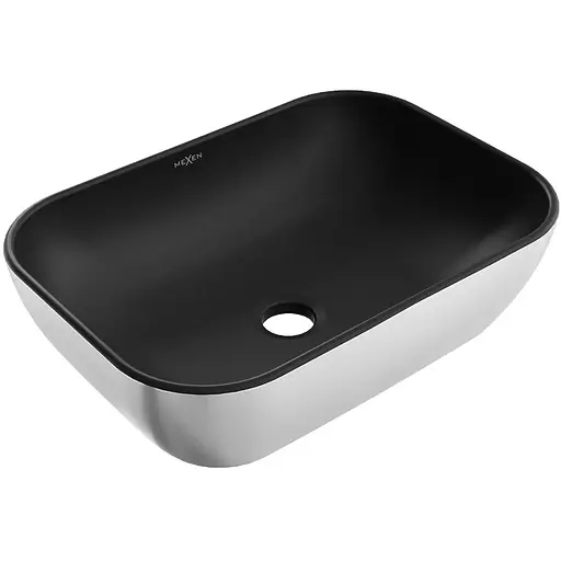 Умывальник Mexen Rita silver black matt накладной MEX-21084574, Хром - фото 1