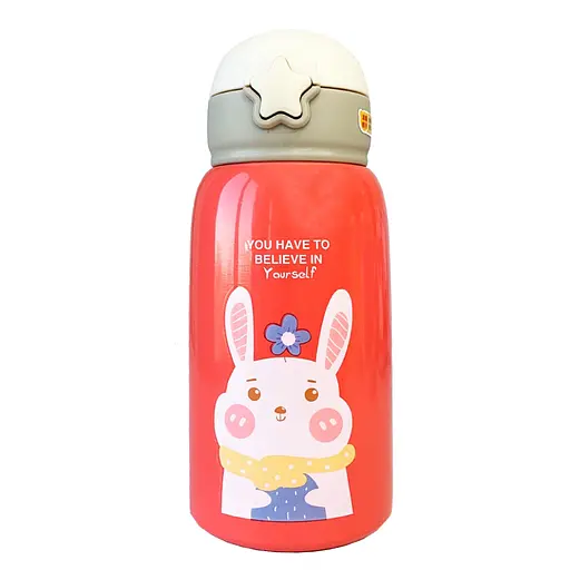 Термос-поїльник з силіконовою трубочкою Зайчик MGZ-0311-3, 600 мл - фото 2