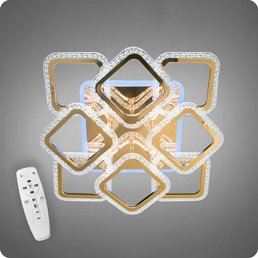 Люстра світлодіодна 517 Dlight 3color з пультом 90Вт Золото (01854) - фото 1