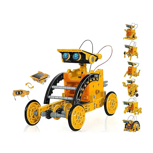 Набор солнечных автомобилей 12 в 1 оранжевый - фото 2