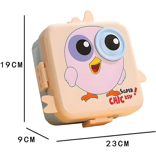 Герметичный детский ланч-бокс Chicken 1590 мл розовый - фото 2