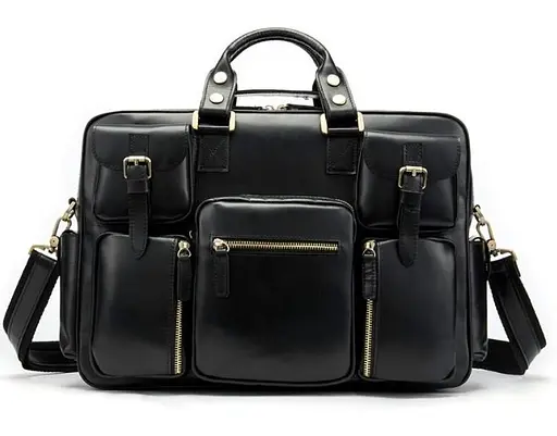 Чоловіча шкіряна сумка Vintage 40х30х9 см sum0012377 - фото 1