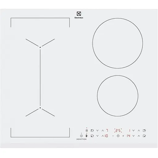 Варильна поверхня індукційна Electrolux 60 см розширена зона білий