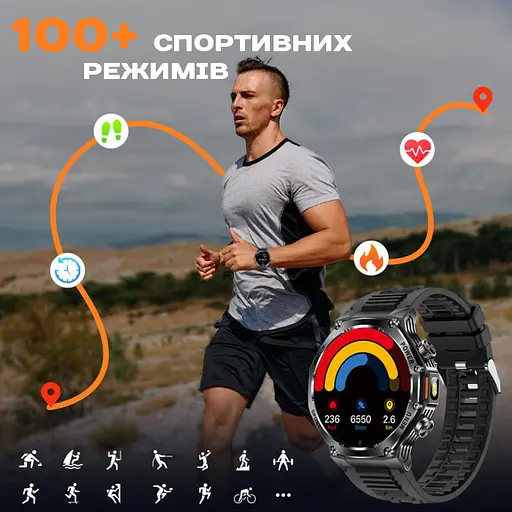 Часы Smart Surf X Pro Black Rubber, 2 ремешка - фото 7
