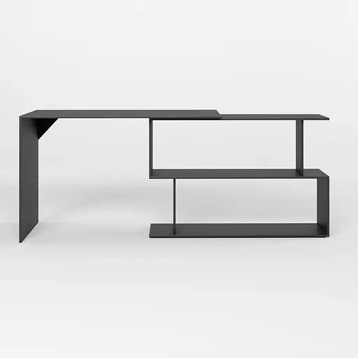 Стіл комп'ютерний поворотний з полицями М-ЗОН Джеко 1200 Антрацит (MZN-031033) - фото 5