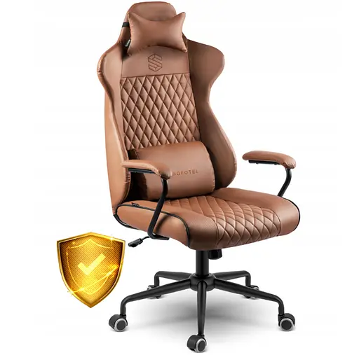 Кожаное офисное кресло с технологией SoftSwing Sofotel Werona Brown +2 подушки в подарок - фото 1
