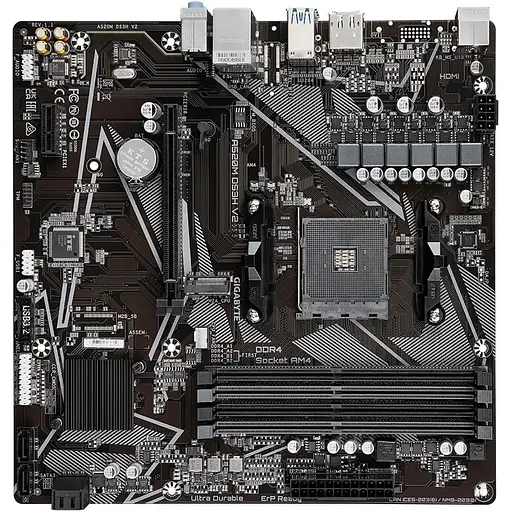 Материнская плата Gigabyte AM4 (A520) A520M DS3H V2, A520, 4xDDR4, Int. 6xUSB3.2/4xUSB2.0, HDMI/DP, MicroATX - фото 4