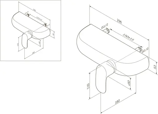 Змішувач для душу AM.PM Sensation F3020000 - фото 7