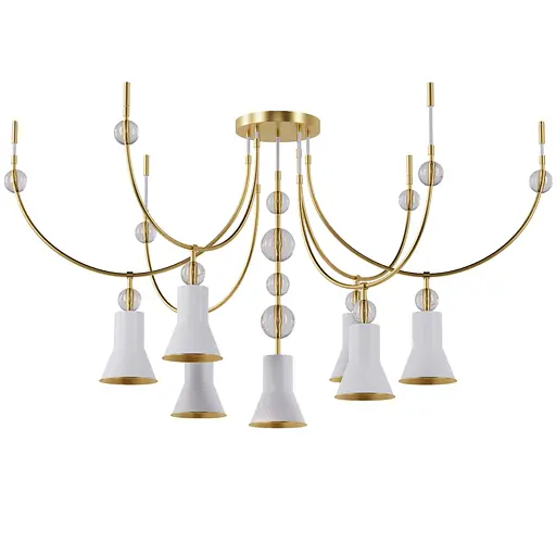 Люстра ARCH 7U, PikArt арт. 12894 Золотий/білий - фото 1