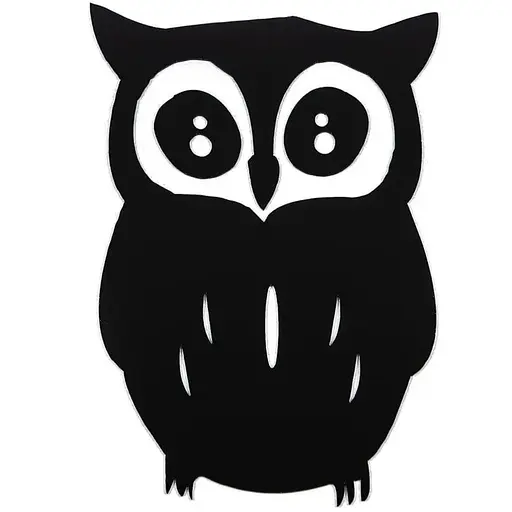 Дзеркальний декор Wall Sticker SW-00002493 акриловий самоклеючий Сова чорний - фото 1