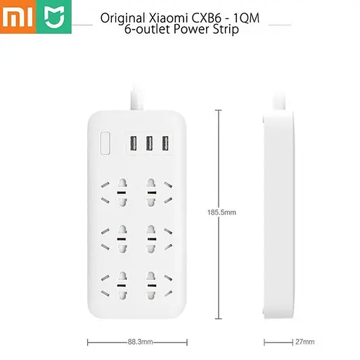 Сетевой фильтр Xiaomi Power Strip 6 розеток 1.8m CXB6-1QM - фото 5