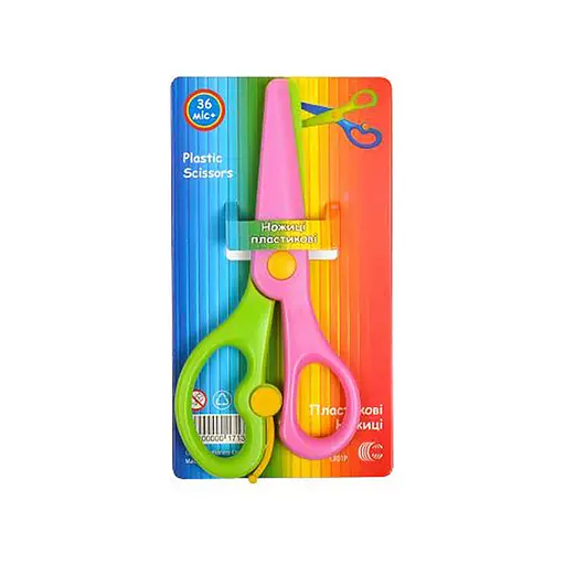 Детские ножницы "C" COLOR-IT 2013 пластиковые Розово-зеленые