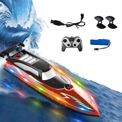 Радиоуправляемая моторная лодка с USB-зарядкой разноцветная 012815 - фото 3