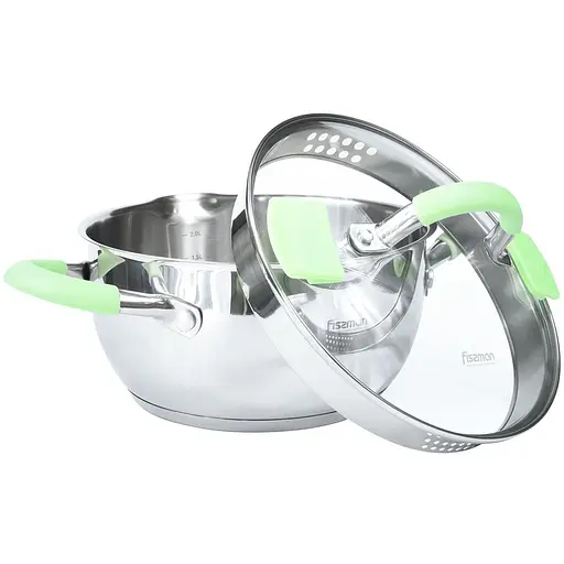 Кастрюля Fissman Charlotte со стеклянной крышкой 2 л (5500) - фото 3