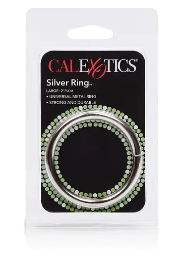 Эрекционное кольцо CalExotics Silver Ring Large 5 см серебристый - фото 5