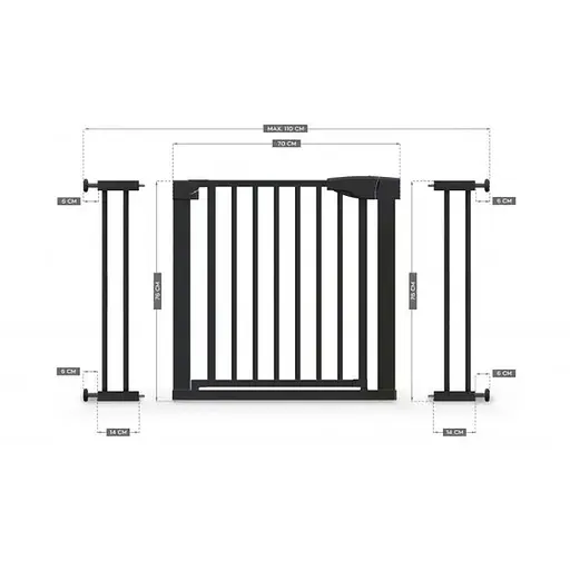 Бар'єр міжкімнатно-сходовий Tulano Guardian 3.0 Black 75-110 см чорний - фото 5