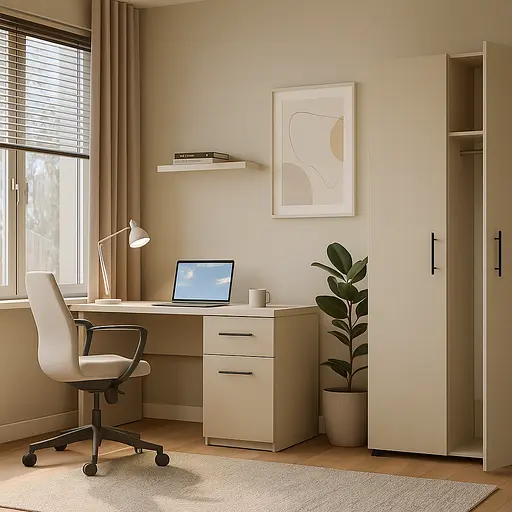 Шафа гардеробна з висувною штангою ОП-901 Orange-Line 700х347х1825 Кашемір - фото 3