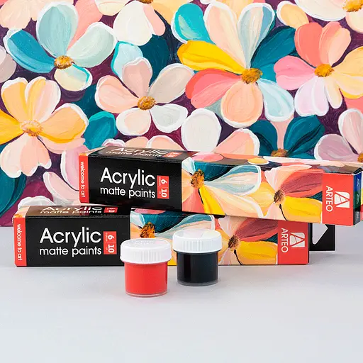 Набір акрилових фарб Arteo Nature матовий 6x10 мл - фото 4