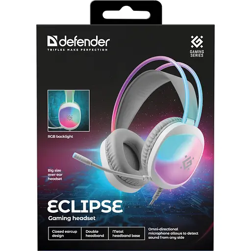 Гарнитура Defender Eclipse, USB, 2м, White - фото 11