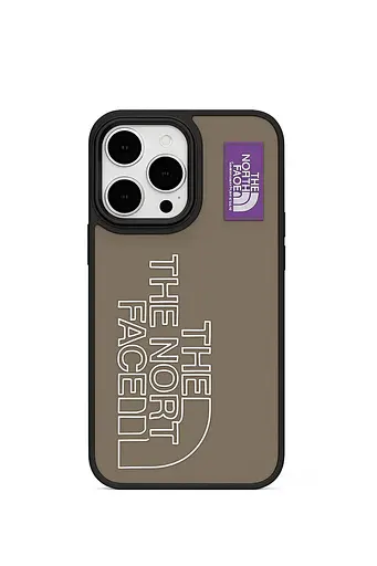 Чехол The North Face для iPhone 13 Pro - черный матовый с принтом логотипа - фото 1