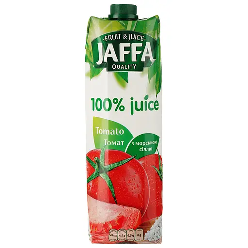 Упаковка соку Jaffa 100% Juice Томатний з морською сіллю 11.4 л (950 мл х 12 шт.) - фото 2