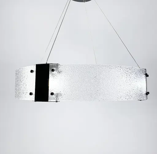 Дизайнерская LED люстра с фактурным стеклом Line.F Диаметр 60см - фото 6