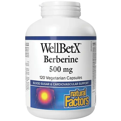 Берберин 500 мг Natural Factors WellBetX Berberine 120 капсул