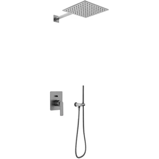 Душева система Kohlman Experience 25 graphite + BOX прихованого монтажу QW210EGQ25, Графіт - фото 1