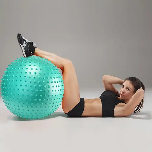 Мяч для фитнеса (фитбол) Cornix 55 см массажный Anti-Burst Mint XR-0472 - фото 8