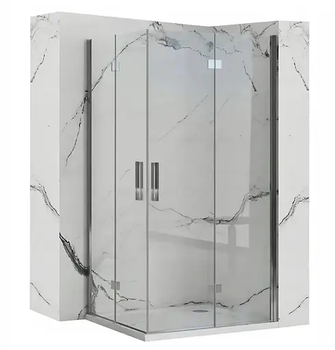 Душевая кабина Rea Molier 2 100x100 chrome REA-K6371 + REA-K6371, Универсальная, прозрачная, хром - фото 1